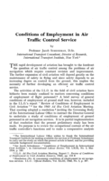 Conditions of employment in air traffic control service