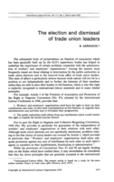 The election and dismissal of trade union leaders