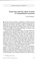 Equal pay and the value of work in industrialized countries