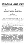 The co-operative movement and the welfare of the worker