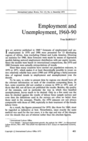 Employment and unemployment, 1960-90