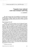 Towards more rational rural road transport planning