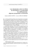 Los desajustes entre la oferta de formación y la demanda de calificaciones: algunas propuestas correctoras