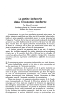 La petite industrie dans l'économie moderne