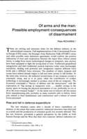 Of arms and the man: possible employment consequences of disarmament
