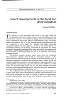 Recent developments in the food and drink industries