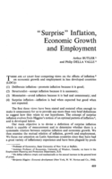 Surprise inflation, economic growth and employment
