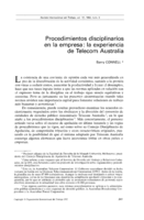 Procedimientos disciplinarios en la empresa: la experiencia de Telecom Australia