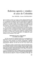 Reforma agraria y empleo: el caso de Colombia