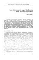 Los sistemas de seguridad social ante la crisis económica