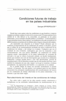 Condiciones futuras de trabajo en los países industriales