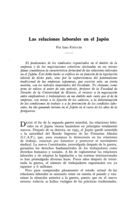 Las relaciones laborales en el Japón