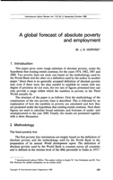 A global forecast of absolute poverty and employment