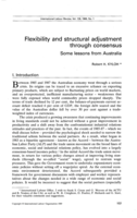 Flexibility and structural adjustment through consensus: some lessons from Australia