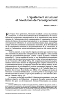 L'ajustement structurel et l'évolution de l'enseignement