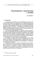 Industrialización, exportaciones y empleo
