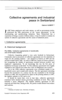 Collective agreements and industrial peace in Switzerland