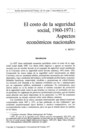 El costo de la seguridad social, 1960-1971: aspectos económicos nacionales