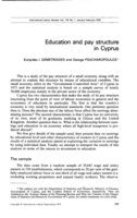 Education and pay structure in Cyprus