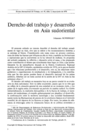 Derecho del trabajo y desarrollo en Asia sudoriental