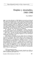 Empleo y desempleo, 1960-1990