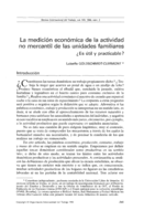 La medición económica de la actividad no mercantil de las unidades familiares: ¿es útil y practicable?