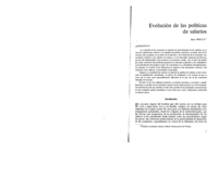 Evolución de las políticas de salarios