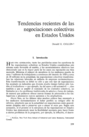 Tendencias recientes de las negociaciones colectivas en Estados Unidos