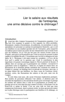Lier le salaire aux résultats de l'entreprise: une arme décisive contre le chômage?