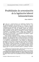 Posibilidades de armonización de la legislación laboral latinoamericana