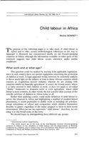 Child labour in Africa