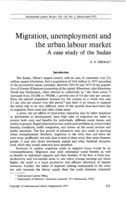 Migration, unemployment and the urban labour market: a case study of the Sudan