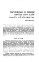 Development of medical services under social security in Latin America