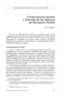 Consecuencias sociales y laborales de los sistemas de fabricación flexible