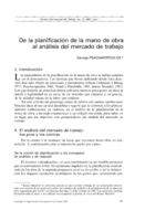 De la planificación de la mano de obra al análisis del mercado de trabajo