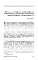Between convergence and divergence: possibilities for a European community system of labour market regulation