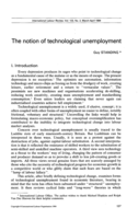 The notion of technological unemployment