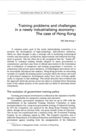 Training problems and challenges in a newly industrialising economy: the case of Hong Kong