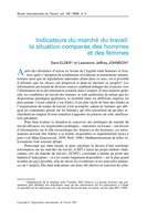 Indicateurs du marché du travail: la situation comparée des hommes et des femmes