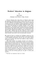 Workers' education in Belgium