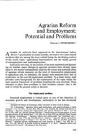 Agrarian reform and employment: potential and problems
