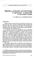 Migration, production and technology in agriculture: a case study in the Indian Punjab