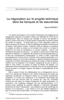 La négociation sur le progrès technique dans les banques et les assurances