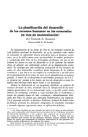 La planificación del desarrollo de los recursos humanos en las economías en vías de modernización