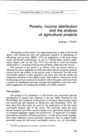 Poverty, income distribution and the analysis of agricultural projects