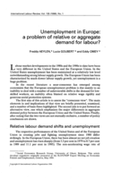 Unemployment in Europe: a problem of relative or aggregate demand for labour?