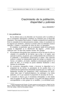 Crecimiento de la población, disparidad y pobreza