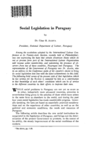 Social legislation in Paraguay