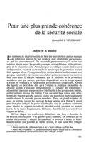 Pour une plus grande cohérence de la sécurité sociale
