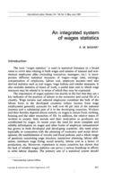 An integrated system of wages statistics